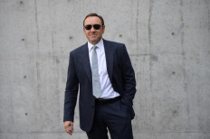 In this file photo taken on June 21, 2016 US actor Kevin Spacey arrives at a fashion show in Milan, Italy. 