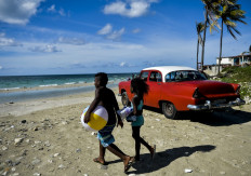 For Cubans, a day at the beach is no easy task