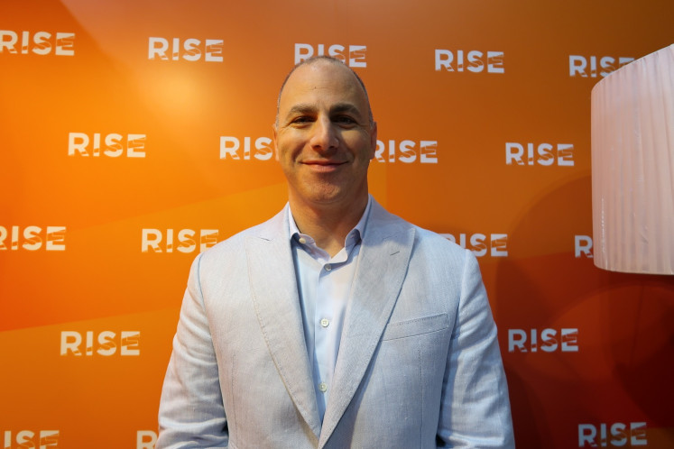 Tinder CEO Elie Seidman during the 2019 Rise Tech conference in Hong Kong on July 10. 