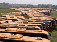 Bogor regent wants abandoned buses to be used for school transportation