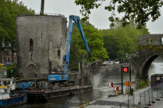 Medieval bridge faces troubled waters in Belgium