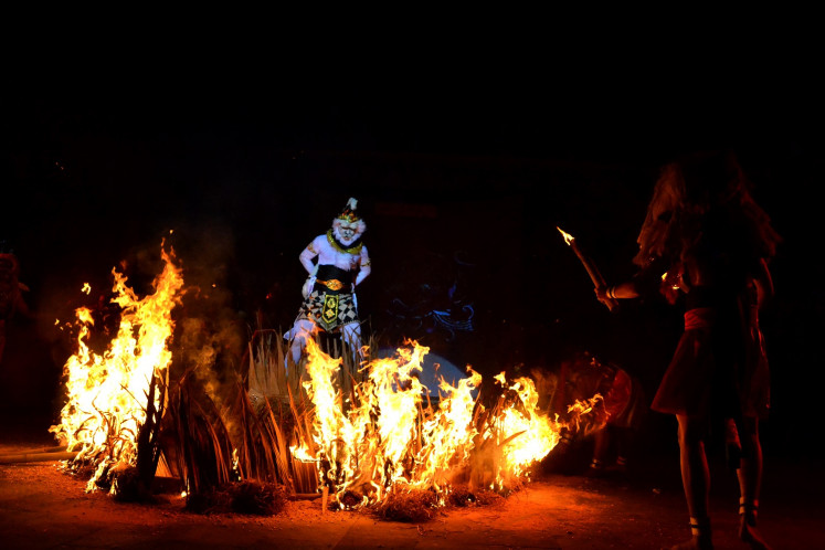 The story of 'Ramayana' is staged at full moon at Balekambang Park in Surakarta.