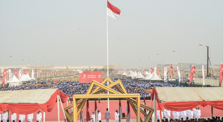 City officials celebrate Independence Day on man-made islet