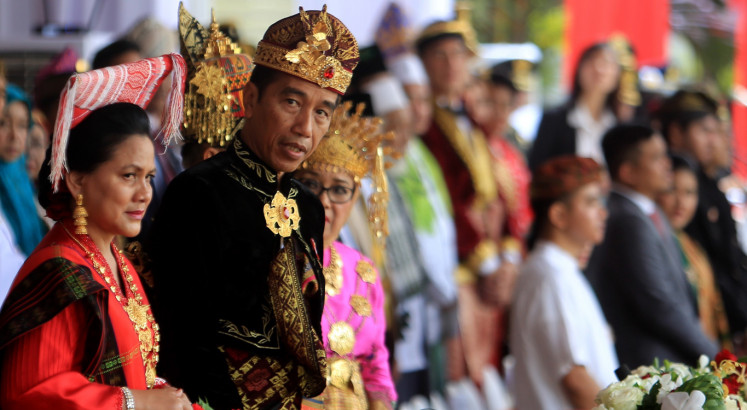 Jokowi dons Balinese attire to celebrate diversity on Independence Day
