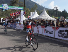 Eritrean cyclist Eyob conquers steepest climb in Stage 4 of Tour de Indonesia