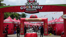 The entrance to the Pucuk Coolinary Festival in Medan, North Sumatra, on Aug. 31.