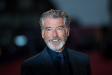 US-Irish actor Pierce Brosnan arrives to take part in a tribute ceremony as part of the opening day of the 45th Deauville US Film Festival, on September 6, 2019 in Deauville.
