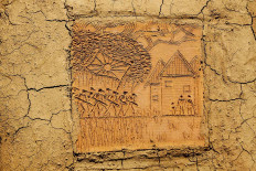 A mosaic made of clay shows how the Japanese army came to the village in 1943. The museum holds four other mosaics, depicting the  Day of Carrying Houses and the residents’ genealogy. JP/Arya Dipa.