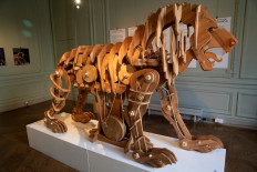 Leonardo da Vinci's mechanical lion goes on display in Paris