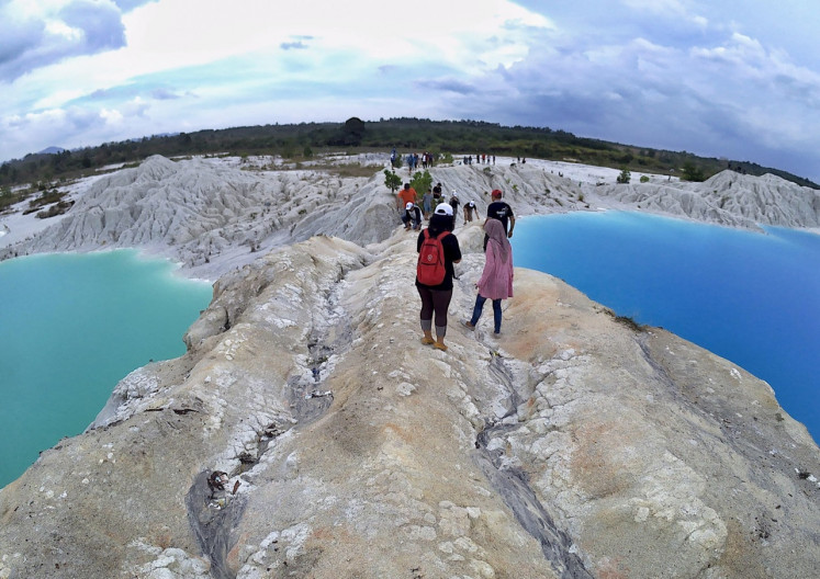 Kaolin Lake is a former lead mining site in Air Bara village, South Bangka, Bangka Belitung Islands. 