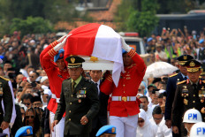 The funeral procession of Indonesia’s third president BJ Habibie at the Kalibata Heroes Cemetery in South Jakarta on Thursday, September 12, 2019 JP/Seto Wardhana