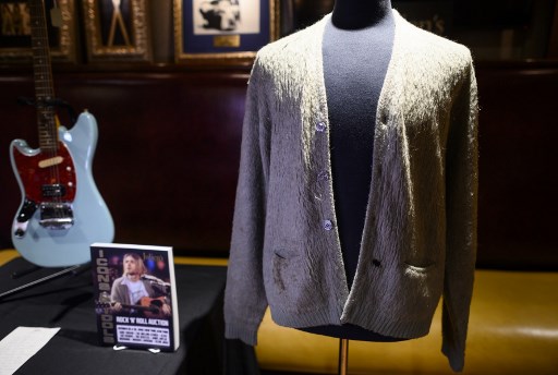 Kurt Cobain's cigarette-burned sweater sells for $334,000 
