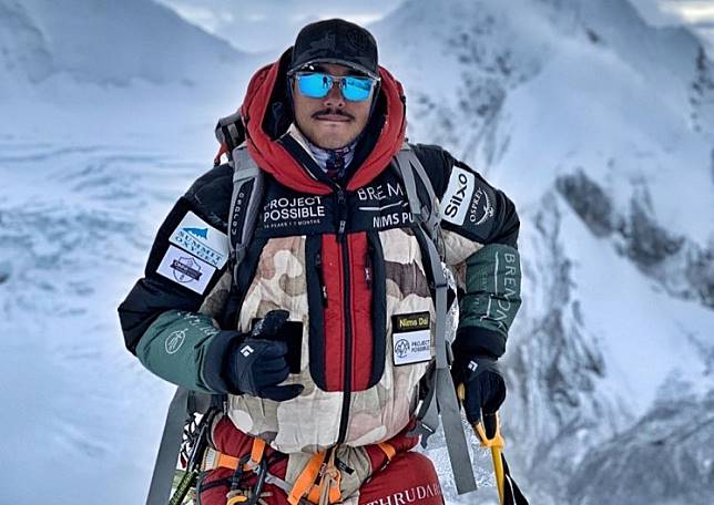 Nirmal Purja makes history by climbing all 14 peaks above 8,000 meters in 190 days