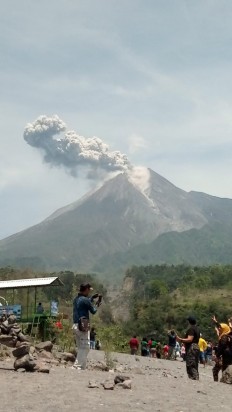 Mount Merapi erupts, covers village in ash