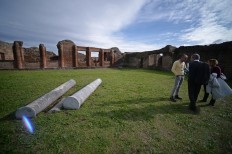 Pompeii's grand baths unveiled, with hidden tragedy