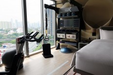 Feeling lazy?: Jakarta hotel offers fitness equipment in rooms