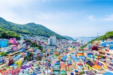 Gamcheon Culture Village in Busan, South Korea. 