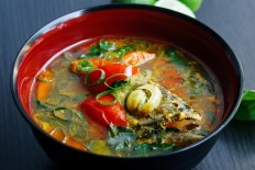 Yellow fish soup, one of Papua's famous dishes.