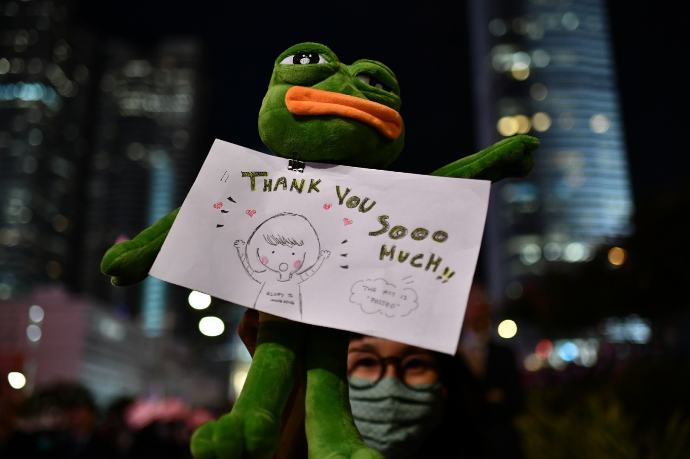 Pepe and protest pig: Internet memes come to life at Hong Kong rally ...