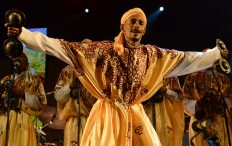 In this file photo taken on June 14, 2014 a member of Gnaoua (Gnawa) group Maalem Mohamed Kouyou performs in Essaouira at the Gnaoua World Music Festival. Gnawa culture, a centuries-old Moroccan practice rooted in music, African rituals and Sufi traditions, was on December 12, 2019 added to UNESCO's list of Intangible Cultural Heritage of Humanity.