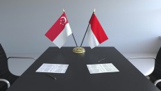 Can Singapore conduct traditional military exercises in Indonesian waters?