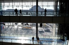 Visitors tour the Newseum on Pennsylvania Avenue which will be closing down on New Year's Eve after 12 years in Washington, DC, on Dec. 19, 2019. 