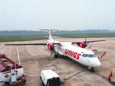 A Wings Air Indonesia ATR 72-600 PK-WHQ at Supadio International Airport in Pontianak, West Kalimantan.