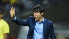 Head coach for Indonesian national soccer team Shin Tae-yong of South Korea.