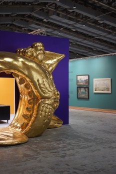 Clad in gold: An artwork by Filipino artist Ronald Ventura featured during the 2019 Art Jakarta exhibition.