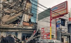 A five-story building on Jl. Brigjen Katamso, West Jakarta, partly collapsed on Jan. 6, injuring at least 11 people, officials reported.