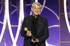DeGeneres applauds uplifting TV as she accepts Golden Globes honor