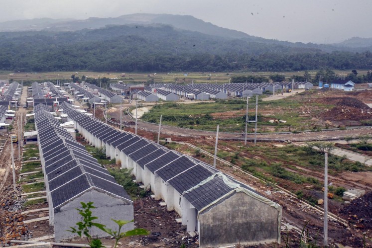 Pictured above is a subsidized-housing complex in Bogor, West Java, on Monday, Jan. 6, 2020.