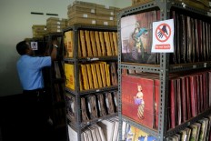 About 53,000 vinyl records are stored at Lokananta studio in Surakarta, Central Java.