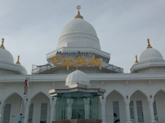 New landmark: Batam's King Ali Haji Museum nears completion