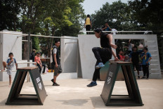 Traceurs rejoice over new parkour paradise in South Jakarta