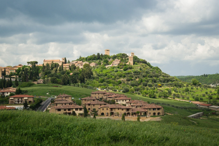 View on the little town of Monticchiello