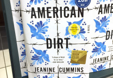 Photo shows 'American Dirt' books sitting on a rack at a bookstore in New York on January 27, 2020. 