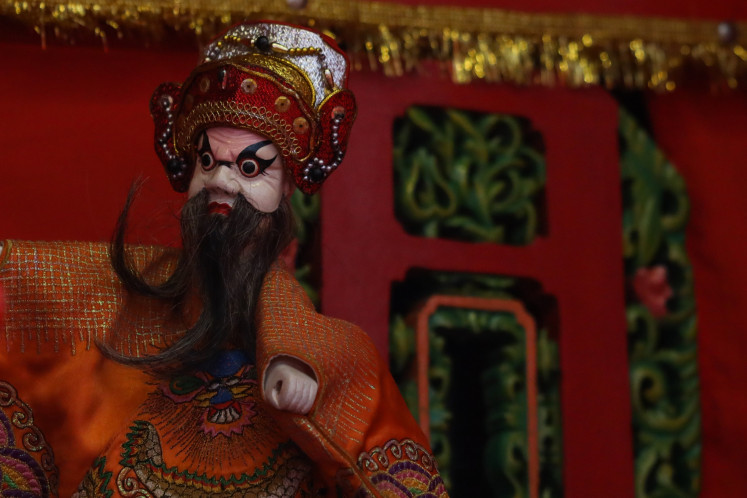 Well crafted: A close up look of a wayang potehi puppet.