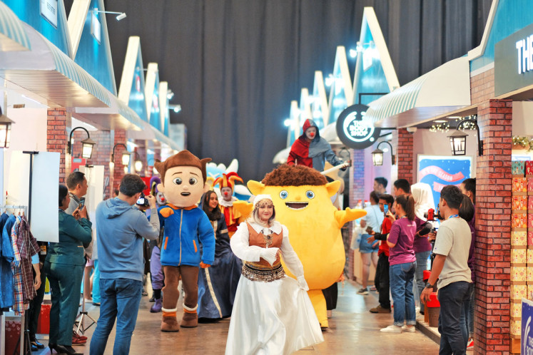 Cheerful: People in colorful costumes participate in ICEFest 2019 at the Indonesia Convention Exhibition (ICE) in BSD City, Tangerang, last December. 