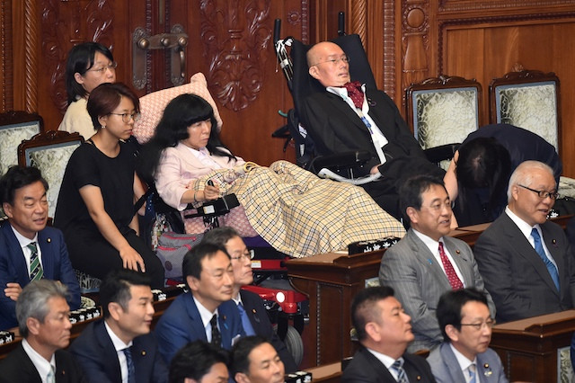 Man with Lou Gehrig's disease wins seat in Japan's parliament for