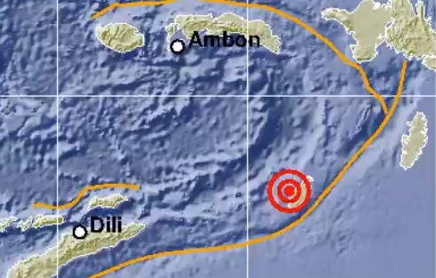 The earthquake struck at 2:33 p.m. Jakarta time with an epicenter 56 kilometers northwest of Saumlaki village in Maluku at a depth of 63 kilometers. The scale of the earthquake then updated by the agency to the magnitude of 6.