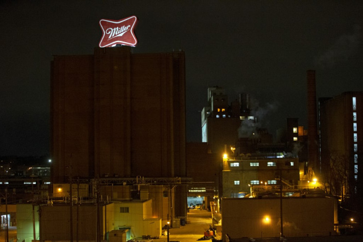  A view of a sign above one of the Molson Coors campus buildings following a shooting on February 26, 2020 in Milwaukee, Wisconsin. 