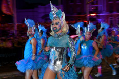 Participants march in the annual Gay and Lesbian Mardi Gras parade in Sydney on February 29, 2020. 