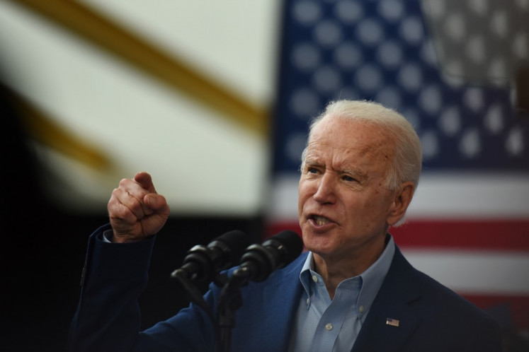 Democratic presidential candidate former Vice President Joe Biden speaks to supporters at a campaign event on March 2, 2020 in Houston, Texas. Candidates are campaigning the day before Super Tuesday, when 1,357 Democratic delegates in 14 states across the country will be up for grabs. 