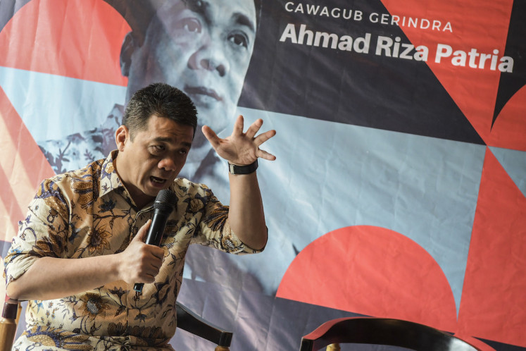 Gerindra Party politician Ahmad Riza Patria.