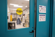 Scientists are seen inside a laboratory researching a vaccine for the novel coronavirus (COVID-19) at RNA medicines company Arcturus Therapeutics in San Diego, California, US March 17, 2020.A team of Chinese scientists has isolated several antibodies that it says are "extremely effective" at blocking the ability of the new coronavirus to enter cells, which eventually could be helpful in treating or preventing COVID-19.