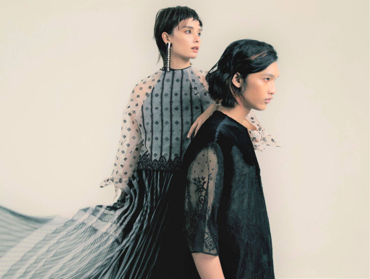 Intricate: Sapto Djojokartiko's latest collection may be based on womenswear, but it is meant to be worn by anyone who identifies with the style. 