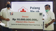 Santini Group, Pakarti Yoga Group donate Rp 10b to PMI in battle against COVID-19