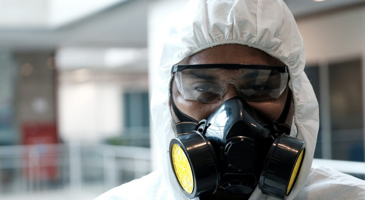 While people stay home, disinfectant staff work even harder