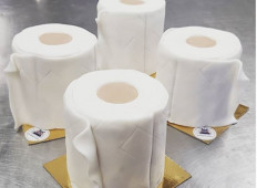 Latest trend in quarantine stress baking? Toilet paper cake